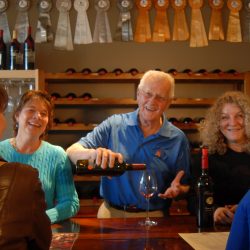 Pouring in the tasting room